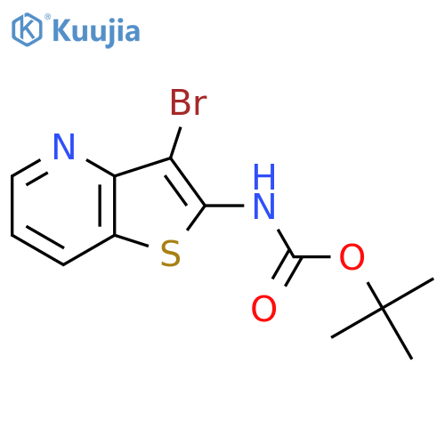 tert-butyl N-{3-bromothieno[3,2-b]pyridin-2-yl}carbamate structure