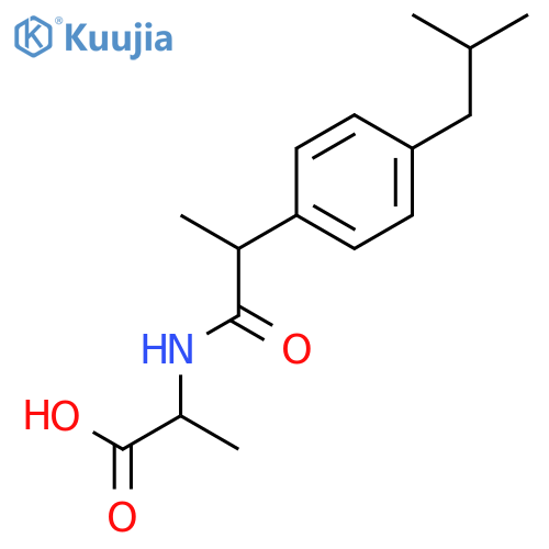 (2S)-2-(2-(4-Isobutylphenyl)propanamido)propanoic acid structure