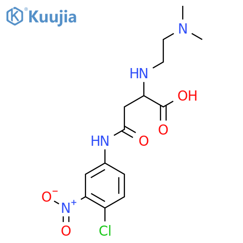 3-[(4-chloro-3-nitrophenyl)carbamoyl]-2-{[2-(dimethylamino)ethyl]amino}propanoic acid structure