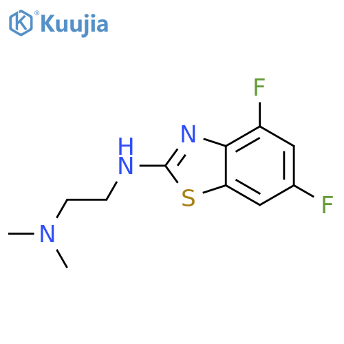 N-[2-(dimethylamino)ethyl]-4,6-difluoro-1,3-benzothiazol-2-amine structure