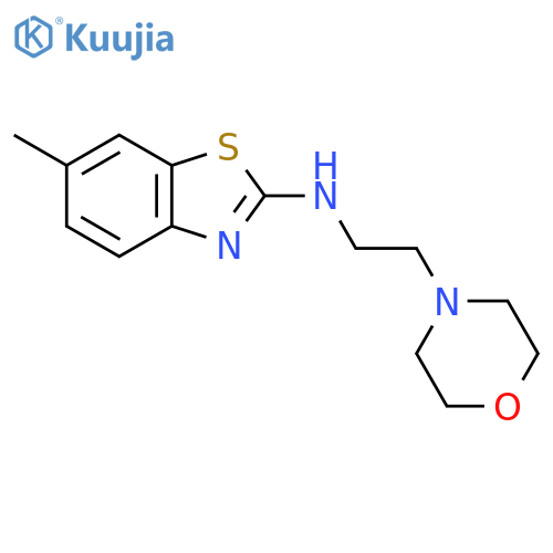 6-methyl-N-[2-(morpholin-4-yl)ethyl]-1,3-benzothiazol-2-amine structure