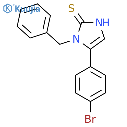 1-benzyl-5-(4-bromophenyl)-2,3-dihydro-1H-imidazole-2-thione structure