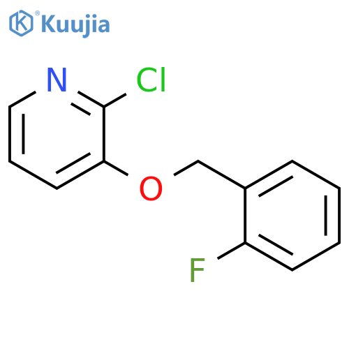 2-chloro-3-[(2-fluorophenyl)methoxy]pyridine structure