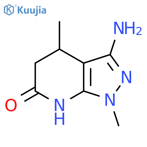 3-Amino-1,4-dimethyl-1,4,5,7-tetrahydro-6H-pyrazolo[3,4-b]pyridin-6-one structure