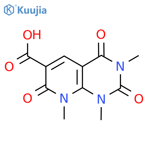 1,3,8-trimethyl-2,4,7-trioxo-1H,2H,3H,4H,7H,8H-pyrido[2,3-d]pyrimidine-6-carboxylic acid structure