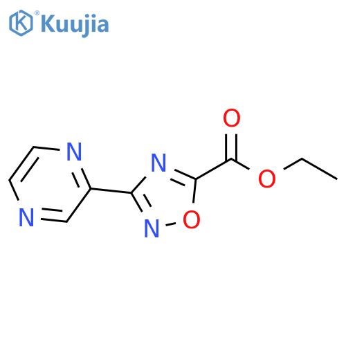 ethyl 3-(pyrazin-2-yl)-1,2,4-oxadiazole-5-carboxylate structure