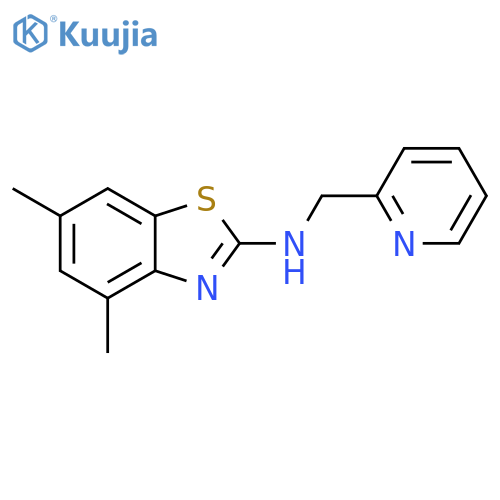 4,6-dimethyl-N-[(pyridin-2-yl)methyl]-1,3-benzothiazol-2-amine structure