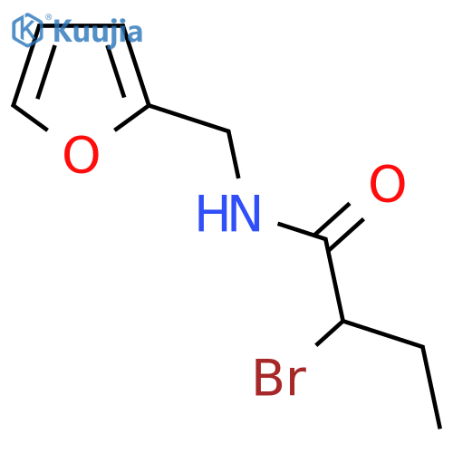 2-bromo-N-[(furan-2-yl)methyl]butanamide structure