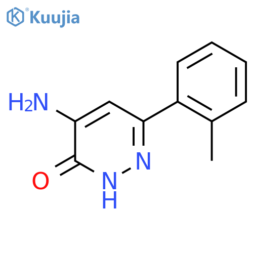 4-amino-6-(2-methylphenyl)-2,3-dihydropyridazin-3-one structure