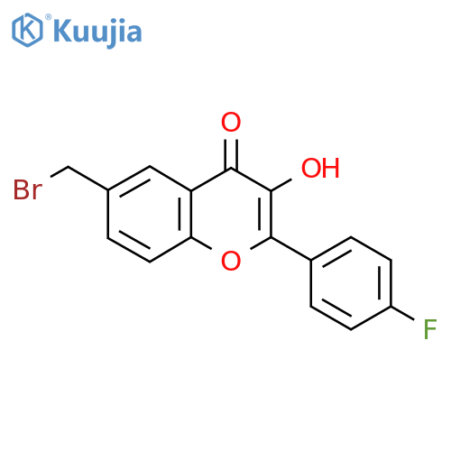 6-(bromomethyl)-2-(4-fluorophenyl)-3-hydroxy-4H-chromen-4-one structure