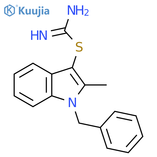 (1-benzyl-2-methyl-1H-indol-3-yl)sulfanylmethanimidamide structure