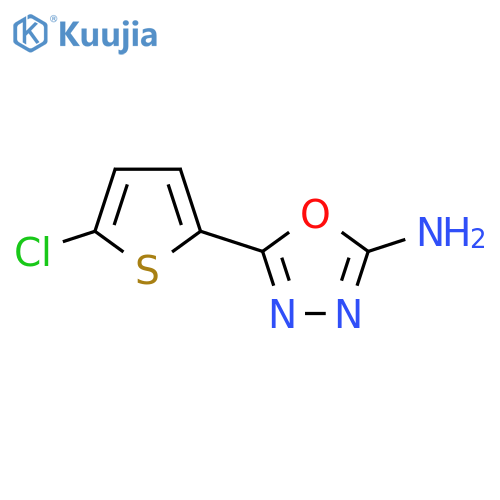 5-(5-chlorothiophen-2-yl)-1,3,4-oxadiazol-2-amine structure
