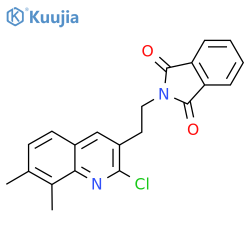2-[2-(2-chloro-7,8-dimethylquinolin-3-yl)ethyl]-2,3-dihydro-1H-isoindole-1,3-dione structure