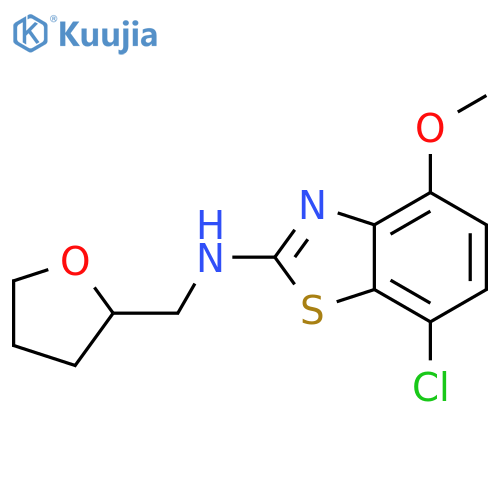 7-chloro-4-methoxy-N-[(oxolan-2-yl)methyl]-1,3-benzothiazol-2-amine structure