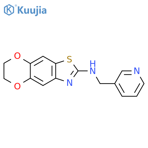 N-(Pyridin-3-ylmethyl)-6,7-dihydro[1,4]dioxino[2,3-f][1,3]benzothiazol-2-amine structure