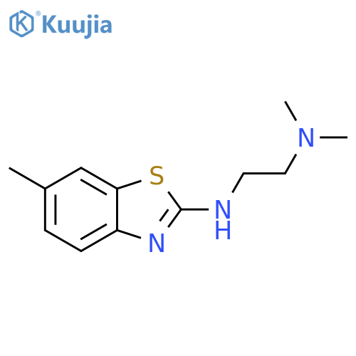 N-[2-(dimethylamino)ethyl]-6-methyl-1,3-benzothiazol-2-amine structure