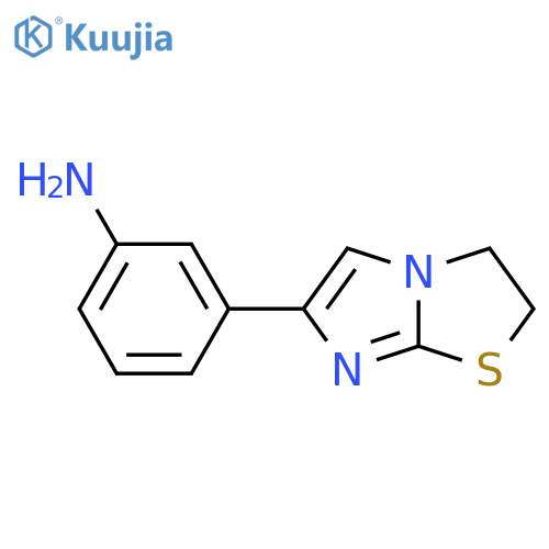 3-{2H,3H-imidazo[2,1-b][1,3]thiazol-6-yl}aniline structure