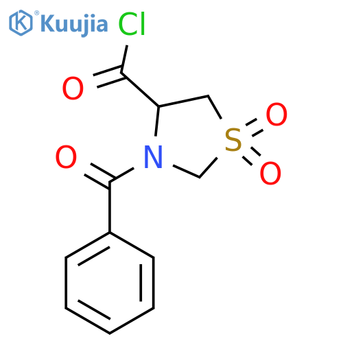 3-Benzoyl-1,3-thiazolidine-4-carbonyl chloride 1,1-dioxide structure