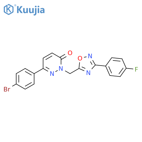 6-(4-bromophenyl)-2-{[3-(4-fluorophenyl)-1,2,4-oxadiazol-5-yl]methyl}-2,3-dihydropyridazin-3-one structure