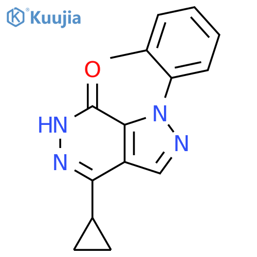 4-cyclopropyl-1-(2-methylphenyl)-1H,6H,7H-pyrazolo[3,4-d]pyridazin-7-one structure