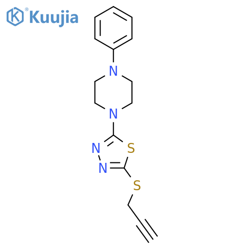 1-phenyl-4-5-(prop-2-yn-1-ylsulfanyl)-1,3,4-thiadiazol-2-ylpiperazine structure