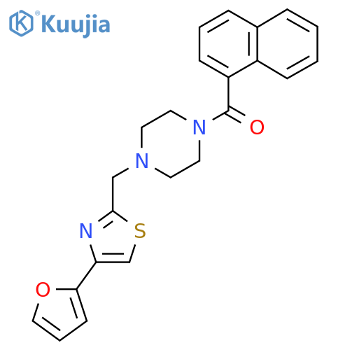 1-{[4-(furan-2-yl)-1,3-thiazol-2-yl]methyl}-4-(naphthalene-1-carbonyl)piperazine structure
