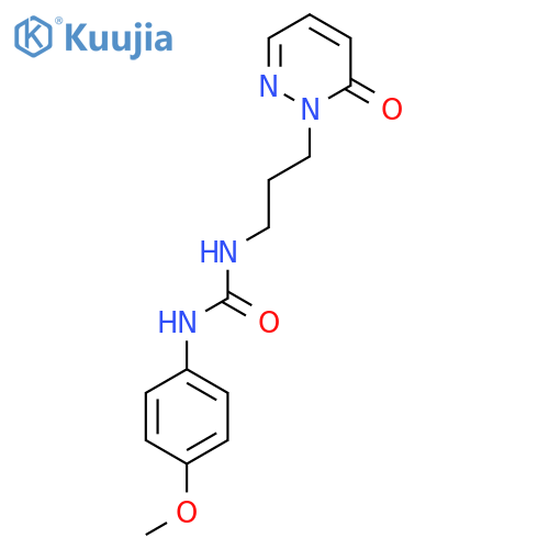 1-(4-methoxyphenyl)-3-3-(6-oxo-1,6-dihydropyridazin-1-yl)propylurea structure