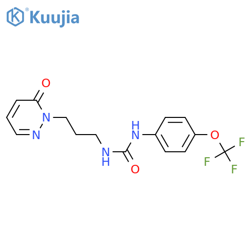 3-3-(6-oxo-1,6-dihydropyridazin-1-yl)propyl-1-4-(trifluoromethoxy)phenylurea structure