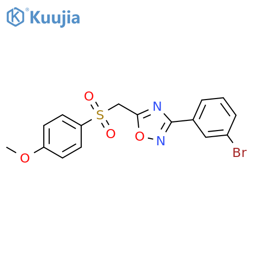3-(3-bromophenyl)-5-[(4-methoxybenzenesulfonyl)methyl]-1,2,4-oxadiazole structure