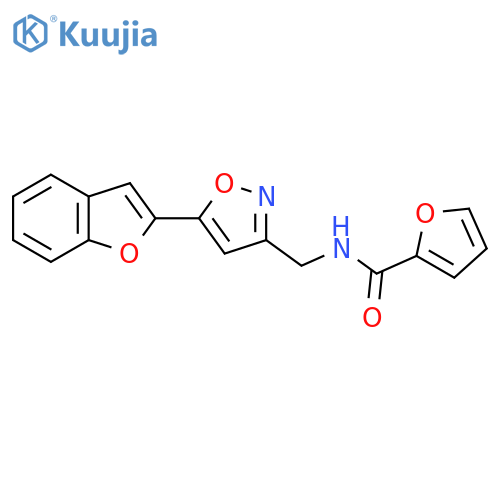 N-{[5-(1-benzofuran-2-yl)-1,2-oxazol-3-yl]methyl}furan-2-carboxamide structure