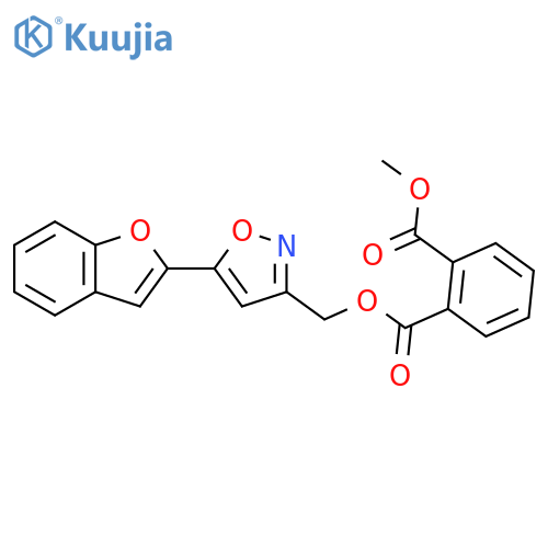 1-5-(1-benzofuran-2-yl)-1,2-oxazol-3-ylmethyl 2-methyl benzene-1,2-dicarboxylate structure