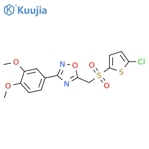 5-{[(5-chlorothiophen-2-yl)sulfonyl]methyl}-3-(3,4-dimethoxyphenyl)-1,2,4-oxadiazole structure