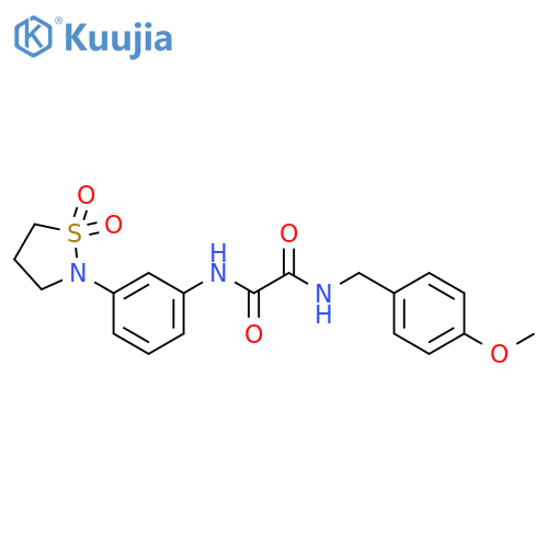 N-[3-(1,1-dioxo-1lambda6,2-thiazolidin-2-yl)phenyl]-N'-[(4-methoxyphenyl)methyl]ethanediamide structure