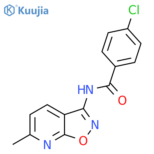 4-chloro-N-{6-methyl-1,2oxazolo5,4-bpyridin-3-yl}benzamide structure