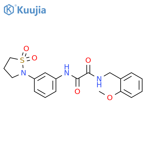 N-[3-(1,1-dioxo-1lambda6,2-thiazolidin-2-yl)phenyl]-N'-[(2-methoxyphenyl)methyl]ethanediamide structure