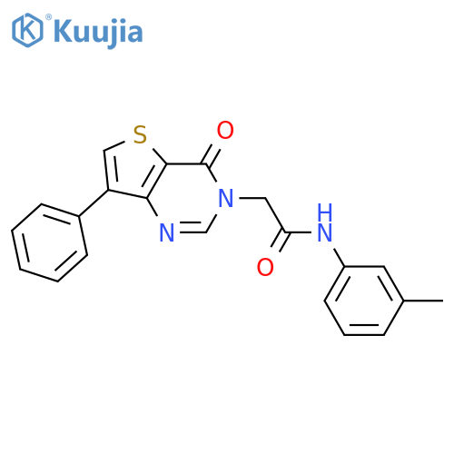 N-(3-methylphenyl)-2-{4-oxo-7-phenyl-3H,4H-thieno[3,2-d]pyrimidin-3-yl}acetamide structure