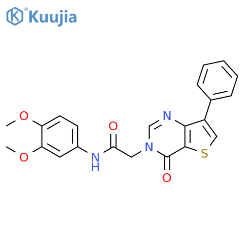 N-(3,4-dimethoxyphenyl)-2-{4-oxo-7-phenyl-3H,4H-thieno[3,2-d]pyrimidin-3-yl}acetamide structure
