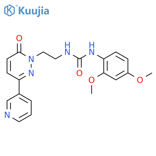 1-(2,4-dimethoxyphenyl)-3-{2-6-oxo-3-(pyridin-3-yl)-1,6-dihydropyridazin-1-ylethyl}urea structure