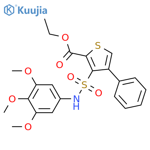 ethyl 4-phenyl-3-[(3,4,5-trimethoxyphenyl)sulfamoyl]thiophene-2-carboxylate structure