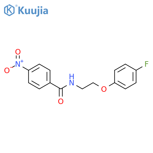 N-2-(4-fluorophenoxy)ethyl-4-nitrobenzamide structure
