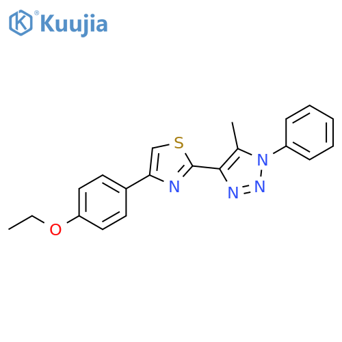4-[4-(4-ethoxyphenyl)-1,3-thiazol-2-yl]-5-methyl-1-phenyl-1H-1,2,3-triazole structure