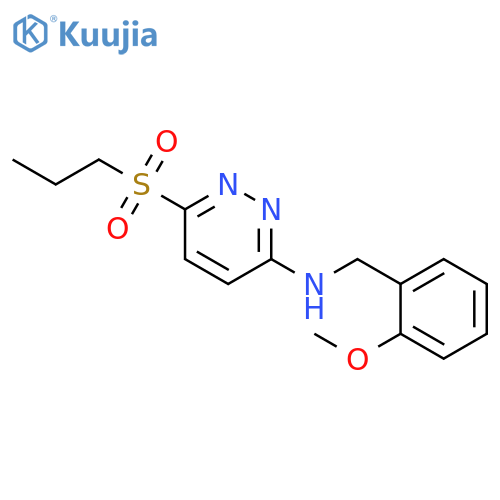 N-[(2-Methoxyphenyl)methyl]-6-(propylsulfonyl)-3-pyridazinamine structure