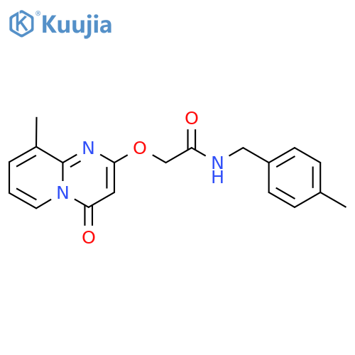 2-({9-methyl-4-oxo-4H-pyrido1,2-apyrimidin-2-yl}oxy)-N-(4-methylphenyl)methylacetamide structure