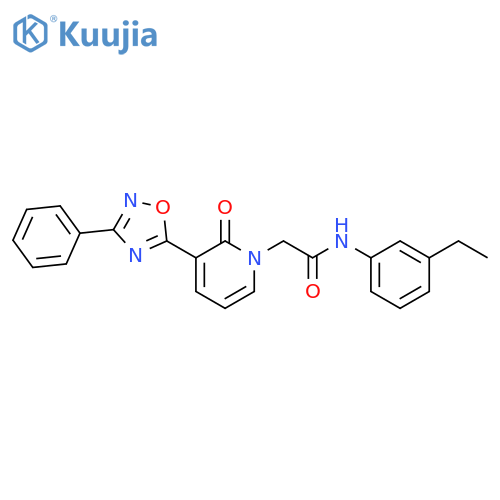 N-(3-ethylphenyl)-2-[2-oxo-3-(3-phenyl-1,2,4-oxadiazol-5-yl)-1,2-dihydropyridin-1-yl]acetamide structure