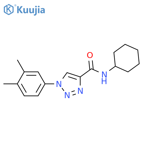 N-cyclohexyl-1-(3,4-dimethylphenyl)-1H-1,2,3-triazole-4-carboxamide structure