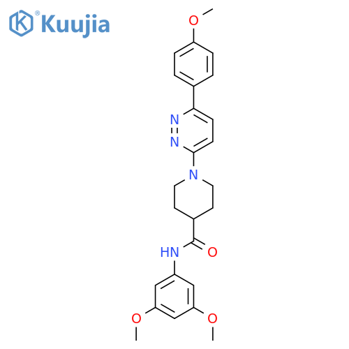 N-(3,5-dimethoxyphenyl)-1-6-(4-methoxyphenyl)pyridazin-3-ylpiperidine-4-carboxamide structure