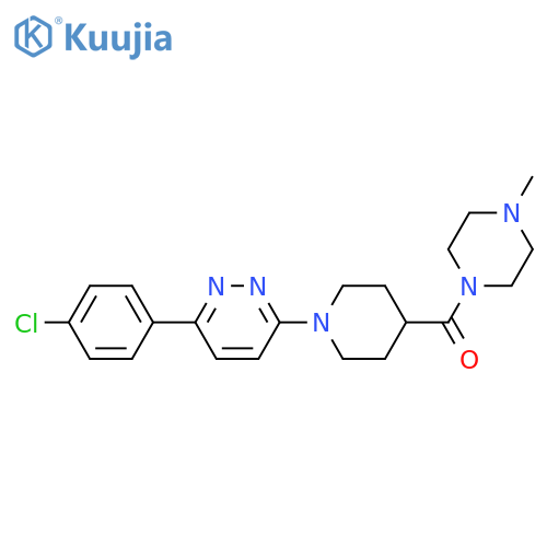[1-[6-(4-chlorophenyl)pyridazin-3-yl]piperidin-4-yl]-(4-methylpiperazin-1-yl)methanone structure