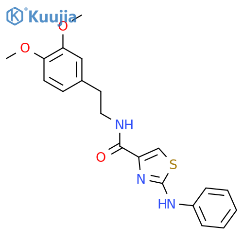 N-2-(3,4-dimethoxyphenyl)ethyl-2-(phenylamino)-1,3-thiazole-4-carboxamide structure