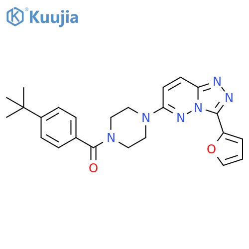 1-(4-tert-butylbenzoyl)-4-[3-(furan-2-yl)-[1,2,4]triazolo[4,3-b]pyridazin-6-yl]piperazine structure