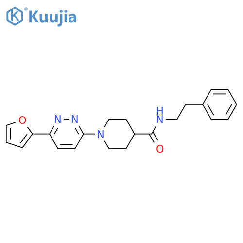 1-[6-(furan-2-yl)pyridazin-3-yl]-N-(2-phenylethyl)piperidine-4-carboxamide structure